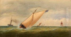 Shipping At Sea By A Buoy