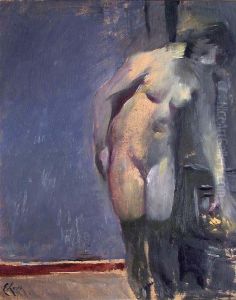 Model resting by Christian Krohg