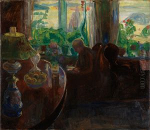 Interior with the Painter Oluf Wold-Torne Interior with the Painter Oluf Wold-Torne
