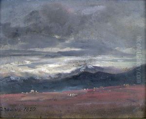 Landscape with Snow-Capped Mountains by Johan Wilhelm Ludwig Dahl