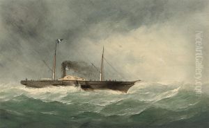 A Cross-channel Paddle Steamer Outward-bound For France