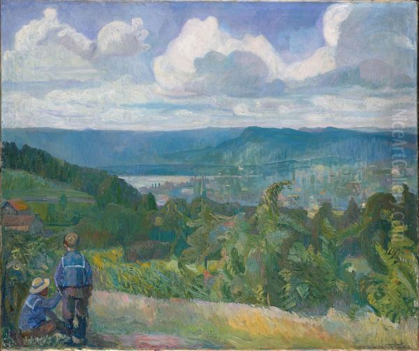 Kristianiadalen sett fra Nordre Skoyen pa Bryn - view 1