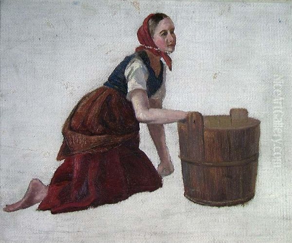Woman with Tub - view 1