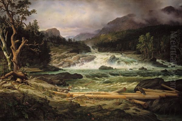 The Labro Falls at Kongsberg - view 1