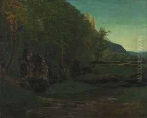 Landskap fra Jura by Gustave Courbet