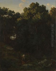 Landskap med Milon fra Kroton by Francois-Louis Francais