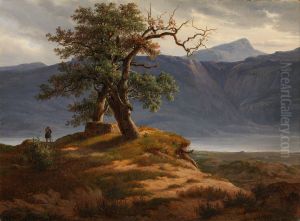 Landskap med vandringsmann Landskap med vandringsmann