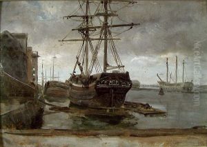 View at Larsens Plads Copenhagen by Johan Wilhelm Ludwig Dahl