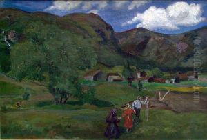Landscape with Children by Nikolai Astrup