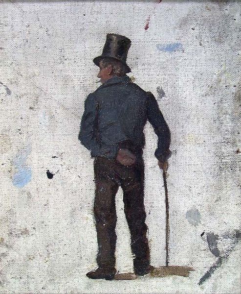 Man with Walking-stick - view 1