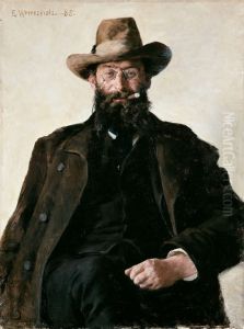 Portrait of Professor Amund Helland by Erik Werenskiold
