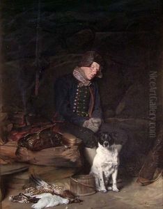 Sovende jeger by Carl Sundt-Hansen