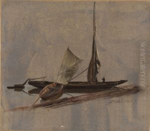 Two Sailing-Boats at the Elbe