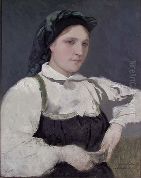 Young Woman in Costume from Setesdal - view 1