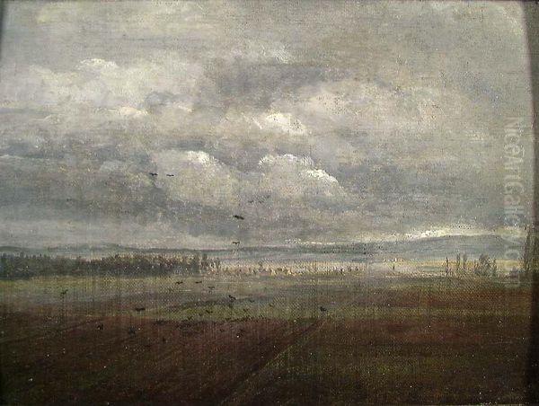 Clouds over ploughed Land - view 1