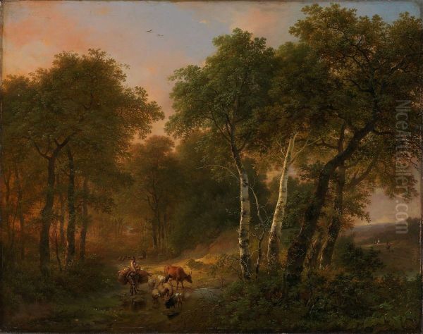 Wood Landscape with Animals - view 1