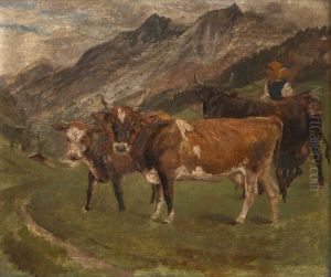 Cattle in the Italian Alps (recto); The Artist's Garden in Surrey (verso)