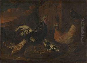 Hons og duer by Abraham de Haen