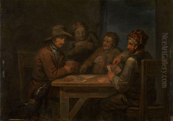 Peasants playing Cards - view 1