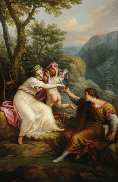 Sappho giving Anacreon a Feather from Cupid's Wing - view 1