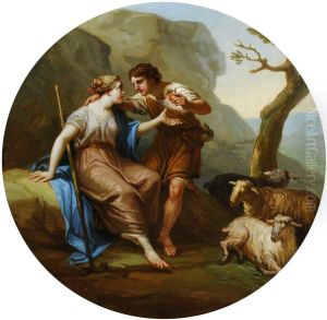 Daphnis Giving an Apple to Chloe by Antonio Zucchi
