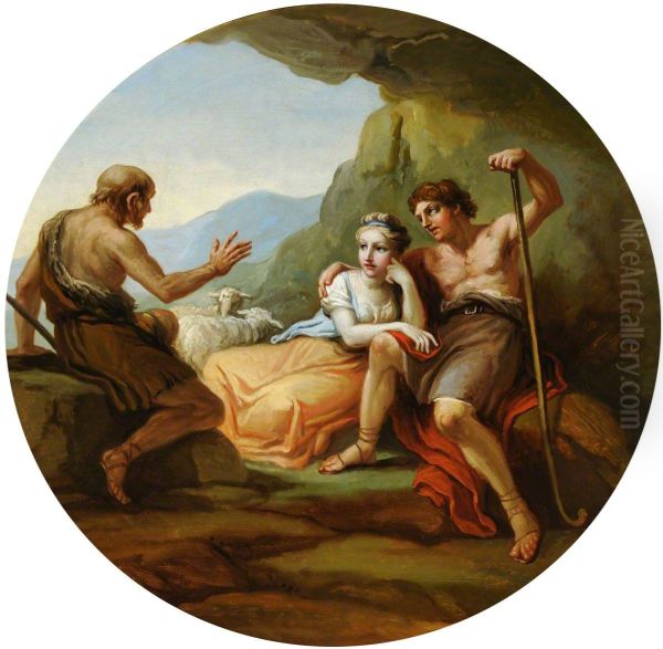 Philetus explaining Love to Daphnis and Chloe - view 1