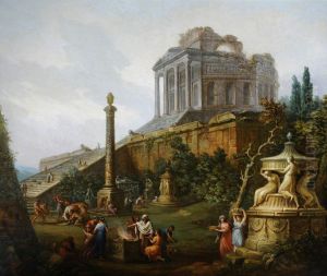 Capriccio with a Pagan Temple and a Sacrifice