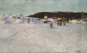 Vinter Vestre Aker by Frits Thaulow