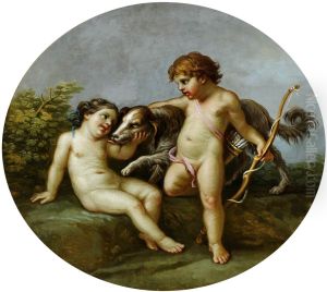 Putti with a Dog Putti with a Dog