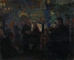 Nerudakvartetten med en Del af Tilhorerne til venstre by Peder Severin Kroyer