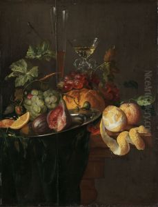 Fruit and Wine by Jan Davidsz. De Heem