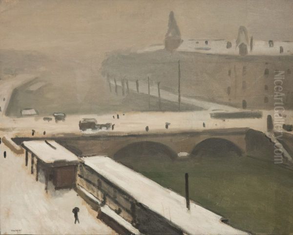 Winter by the Seine - view 1