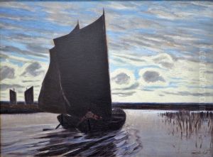 Torfsegler auf der Hamme by Hans am Ende