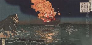 Battle of Phungdo by Kobayashi Kiyochika