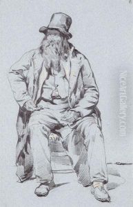 Vieil Homme Assis by Nicolas Toussaint Charlet