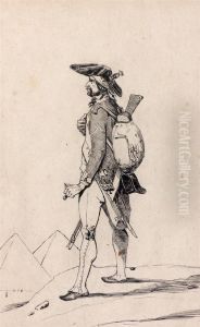 Soldat De L'armee D'egypte Devant Les Pyramides by Nicolas Toussaint Charlet