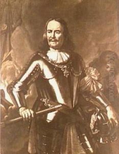 Portret van Michiel Adriaensz. de Ruyter (1607-1676), with a servant by Ferdinand Bol