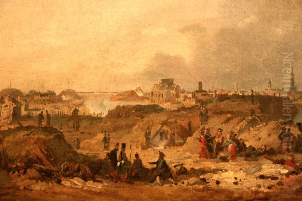 Sight of the citadelle of Antwerp after the bombardement of 1832 - view 1