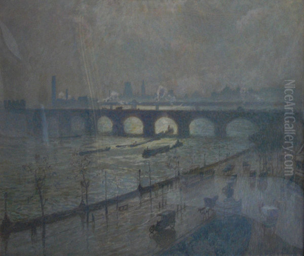 ponte di waterloo, sole e pioggia, marzo - view 1