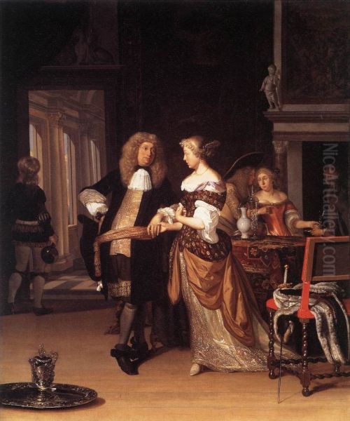 Elegant Couple in an Interior - view 1