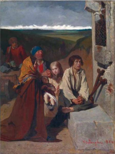 Pilgrims Praying to Our Lady of the Afflicted - view 1