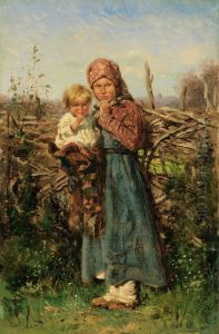 ,,Talunaine lapsega" by Vladimir Makovsky