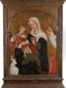 The Madonna And Child With Angels And A Maledonor