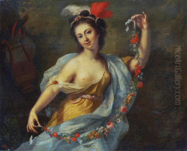 The Muse Terpsichore (the nine muses, 1782) - view 1