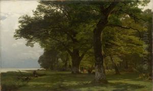 Herd Near a Forest by Eugen Ducker