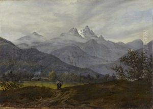 ,,Maastik randuriga" by August Matthias Hagen