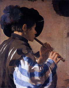 Boy Playing a Fife Boy Playing a Fife