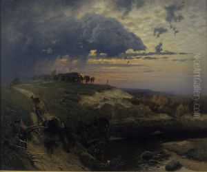 ,,Palgivedu (Maastik aikesega)" by Oskar Hoffmann