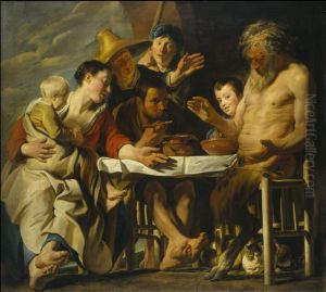 Fable of the satyr and the peasant