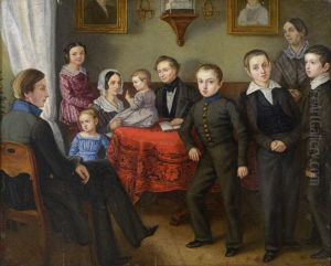 ,,Doeppi perekonna portree" by August Pezold